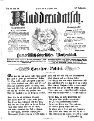 Kladderadatsch Sonntag 16. November 1862