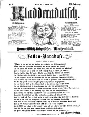 Kladderadatsch Sonntag 22. Februar 1863