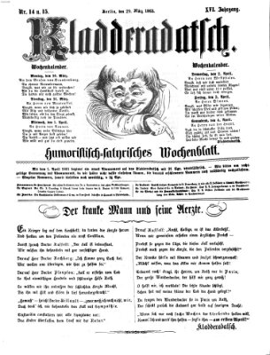 Kladderadatsch Sonntag 29. März 1863