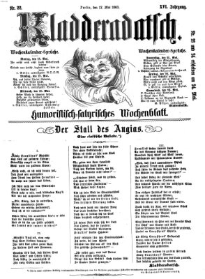 Kladderadatsch Sonntag 17. Mai 1863