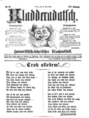 Kladderadatsch Sonntag 31. Mai 1863