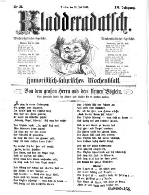 Kladderadatsch Sonntag 12. Juli 1863