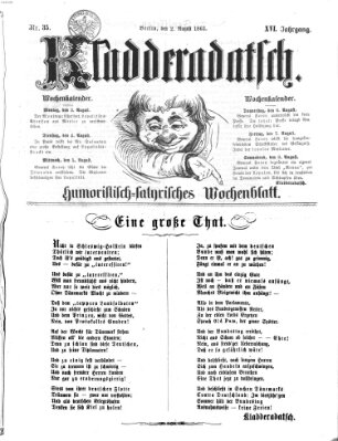 Kladderadatsch Sonntag 2. August 1863