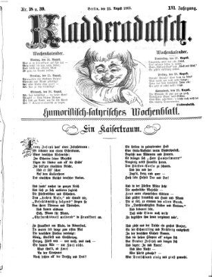 Kladderadatsch Sonntag 23. August 1863