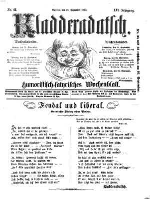 Kladderadatsch Sonntag 20. September 1863