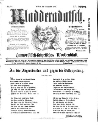 Kladderadatsch Sonntag 8. November 1863