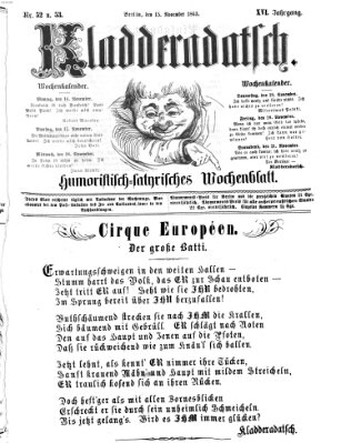 Kladderadatsch Sonntag 15. November 1863