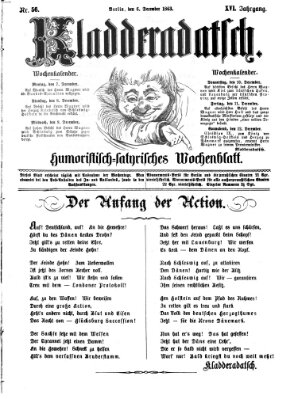 Kladderadatsch Sonntag 6. Dezember 1863