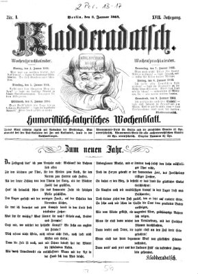 Kladderadatsch Sonntag 3. Januar 1864