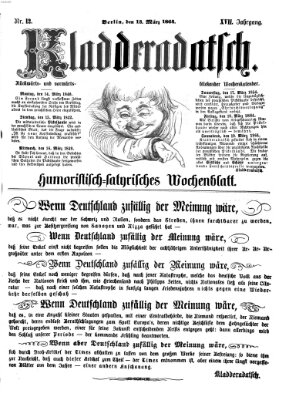 Kladderadatsch Sonntag 13. März 1864