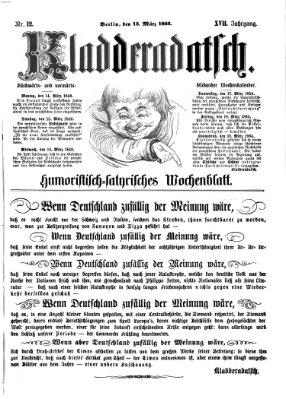 Kladderadatsch Sonntag 13. März 1864