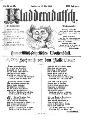 Kladderadatsch Sonntag 15. Mai 1864