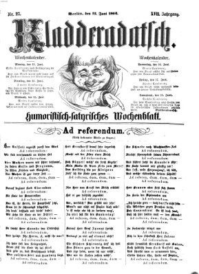 Kladderadatsch Sonntag 12. Juni 1864