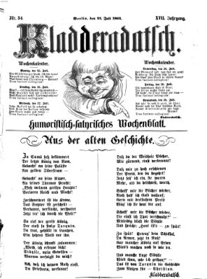 Kladderadatsch Sonntag 24. Juli 1864