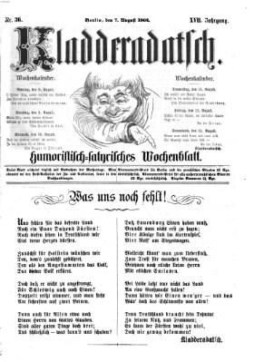 Kladderadatsch Sonntag 7. August 1864