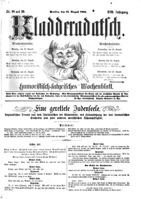 Kladderadatsch Sonntag 21. August 1864