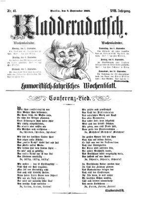 Kladderadatsch Sonntag 4. September 1864