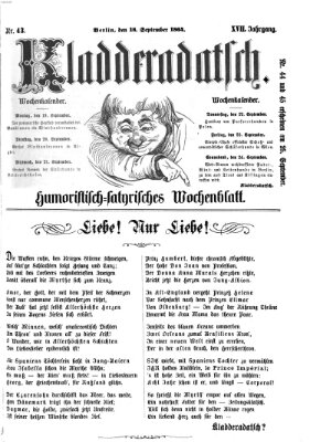 Kladderadatsch Sonntag 18. September 1864