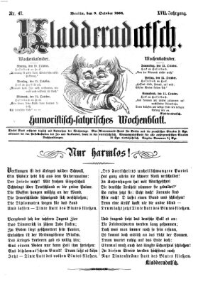 Kladderadatsch Sonntag 9. Oktober 1864