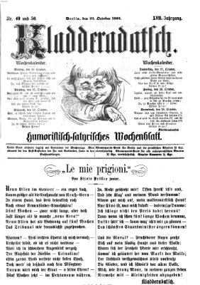 Kladderadatsch Sonntag 23. Oktober 1864