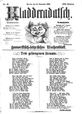 Kladderadatsch Sonntag 27. November 1864