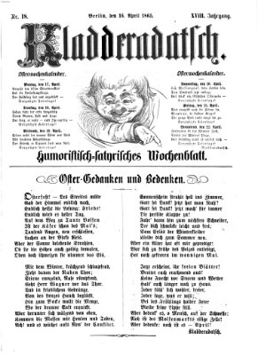 Kladderadatsch Sonntag 16. April 1865