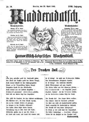 Kladderadatsch Sonntag 23. April 1865