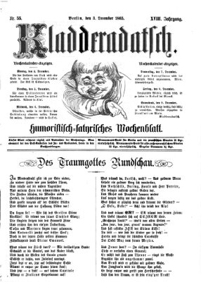 Kladderadatsch Sonntag 3. Dezember 1865