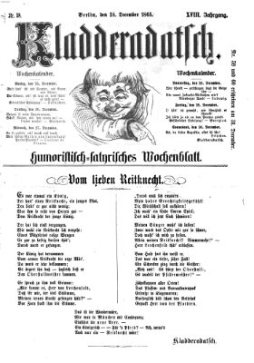 Kladderadatsch Sonntag 24. Dezember 1865