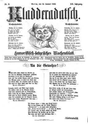 Kladderadatsch Sonntag 14. Januar 1866