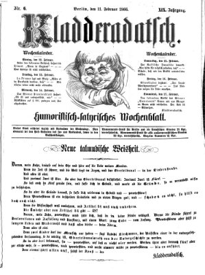 Kladderadatsch Sonntag 11. Februar 1866