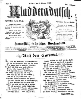 Kladderadatsch Sonntag 18. Februar 1866