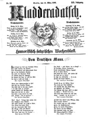 Kladderadatsch Sonntag 18. März 1866