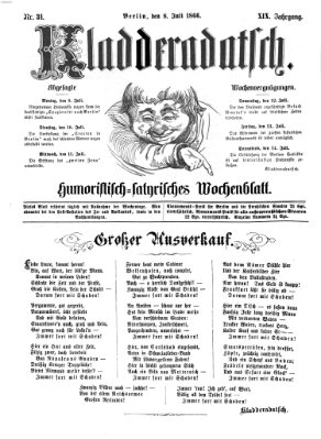 Kladderadatsch Sonntag 8. Juli 1866