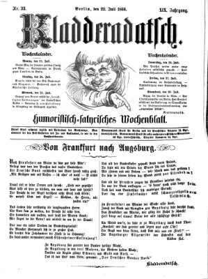 Kladderadatsch Sonntag 22. Juli 1866