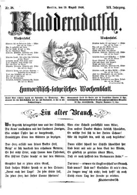 Kladderadatsch Sonntag 19. August 1866