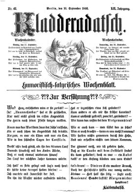 Kladderadatsch Sonntag 16. September 1866