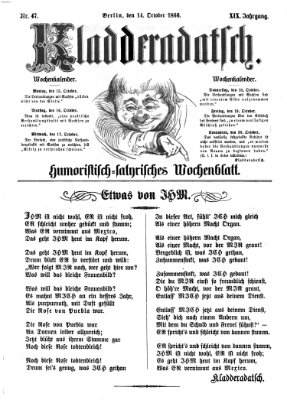 Kladderadatsch Sonntag 14. Oktober 1866