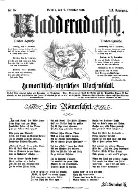 Kladderadatsch Sonntag 2. Dezember 1866