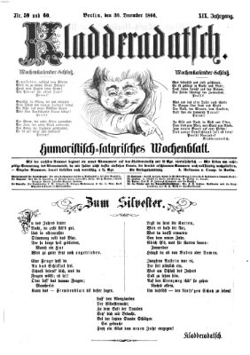 Kladderadatsch Sonntag 30. Dezember 1866