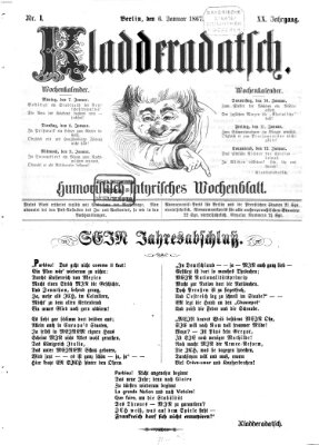 Kladderadatsch Sonntag 6. Januar 1867