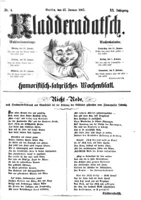 Kladderadatsch Sonntag 27. Januar 1867