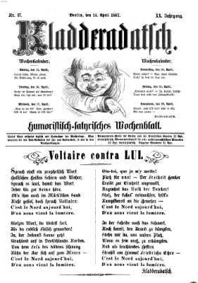 Kladderadatsch Sonntag 14. April 1867