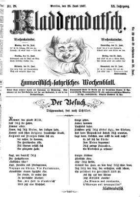 Kladderadatsch Sonntag 23. Juni 1867