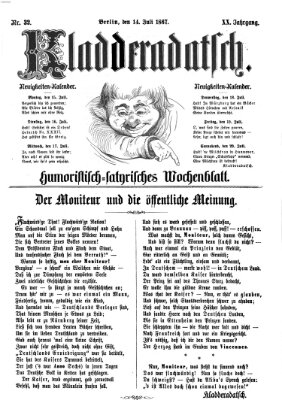 Kladderadatsch Sonntag 14. Juli 1867