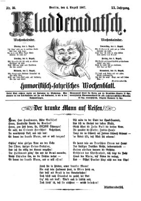 Kladderadatsch Sonntag 4. August 1867