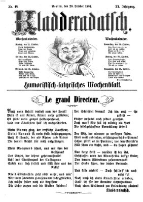 Kladderadatsch Sonntag 20. Oktober 1867