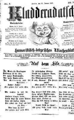 Kladderadatsch Sonntag 12. Januar 1868