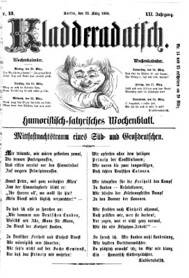 Kladderadatsch Sonntag 22. März 1868