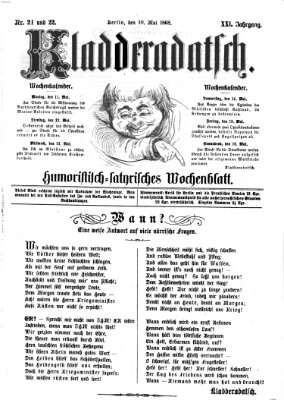 Kladderadatsch Sonntag 10. Mai 1868